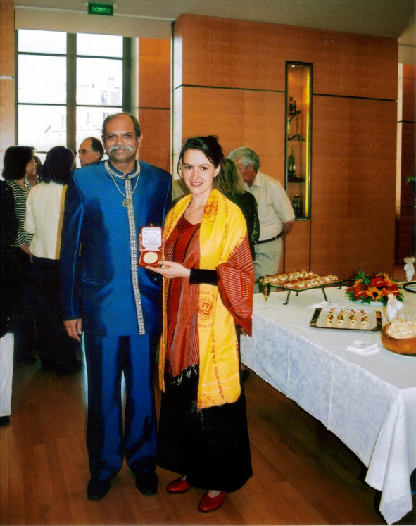 PRESENTATION OF PANDIT SHYAMAJI KRISHNAVARMA  SIVER MEDAL AT SORBONNE UNIVERSITY , PARIS, FRANCE 